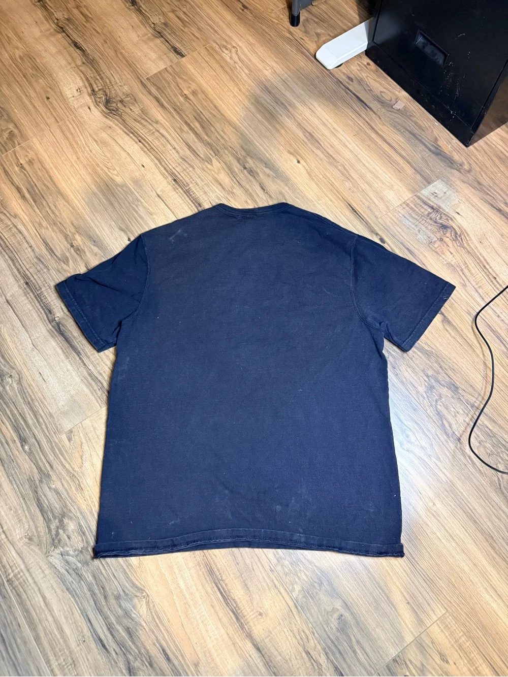 Champion Navy Blue Script Logo Tee with Red Accent - Picture 3 of 3